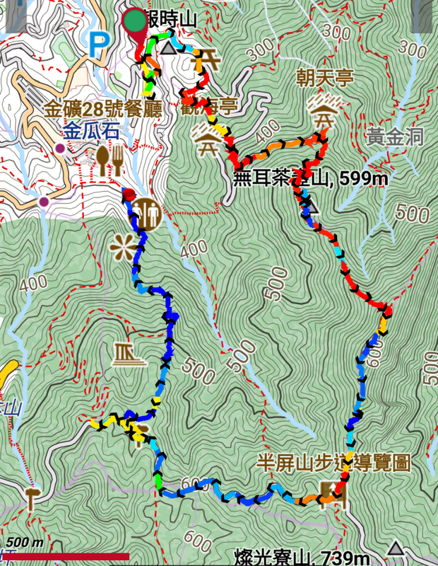 新北    無耳茶壺山、半屏山、草山戰備道之黃金三稜O-Loop + 燦光寮山 (2017.12.10)