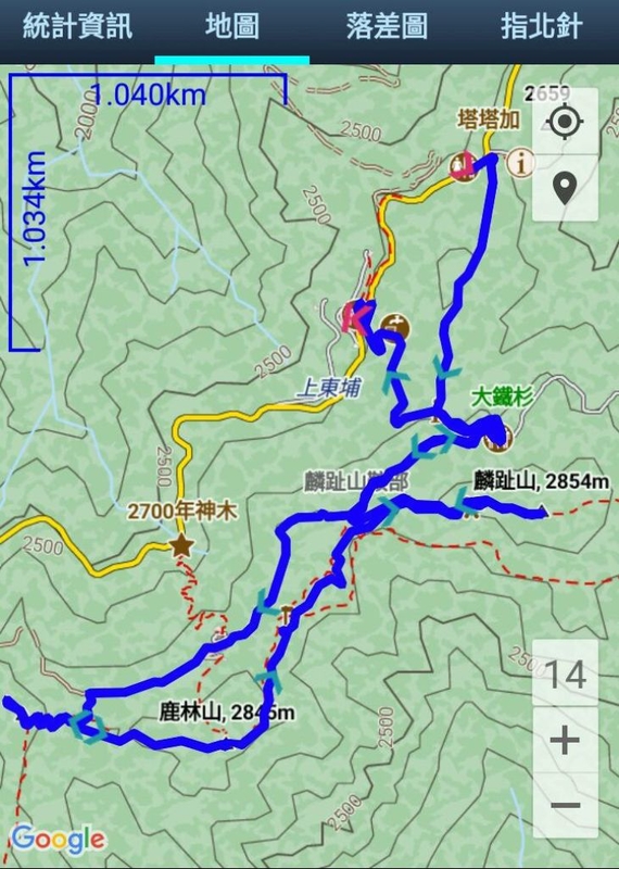 塔塔加、 鹿林前山、鹿林山、麟趾山、上東埔 O-Loop(2019.06.10)