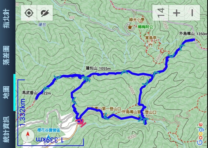 新竹   水田林道-馬武督山-蓮包山-外鳥嘴山-鳶鴦瀑布 連走(2018.08.03)