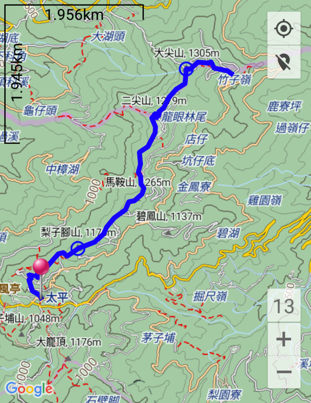 雲嘉五連峰之茶園、美食輕鬆行(大尖山-二尖山-馬鞍山-梨子腳山-太平山連走) (2018.04.14)