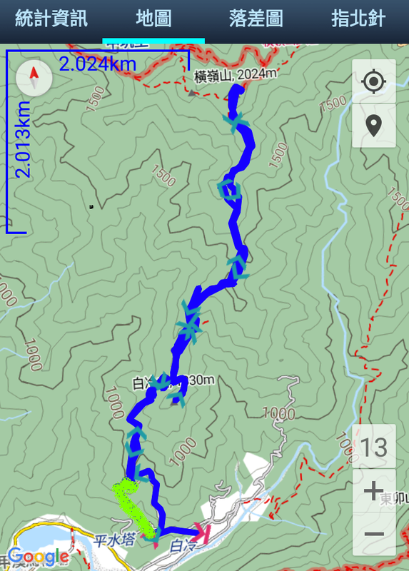 台中   白冷山、橫嶺山縱走行前探勘(2019.03.13)